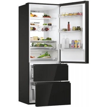 Haier Ψυγειοκαταψύκτης 483lt Total NoFrost Υ200.6xΠ70xΒ67.5εκ. Μαύρος HTW7720DNGB